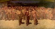 Giuseppe Pellizza da Volpedo The Fourth Estate oil painting artist